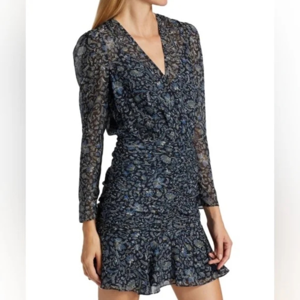 Veronica Beard Silk Rosalia Vine Floral Minidress Size 4